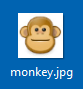 monkey.jpg file icon on Windows desktop