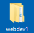 webdev1 folder on Windows desktop
